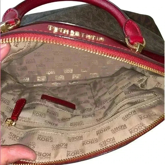 MICHAEL KORS Brown/Red Satchel - Picture 11 of 11